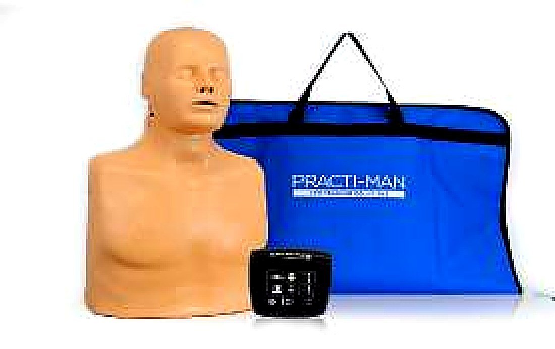 Adult Electronic CPR Training Manikin (Advance) Torso plus with wireless monitor (with carrying bag) — detail view | VistaStay Med